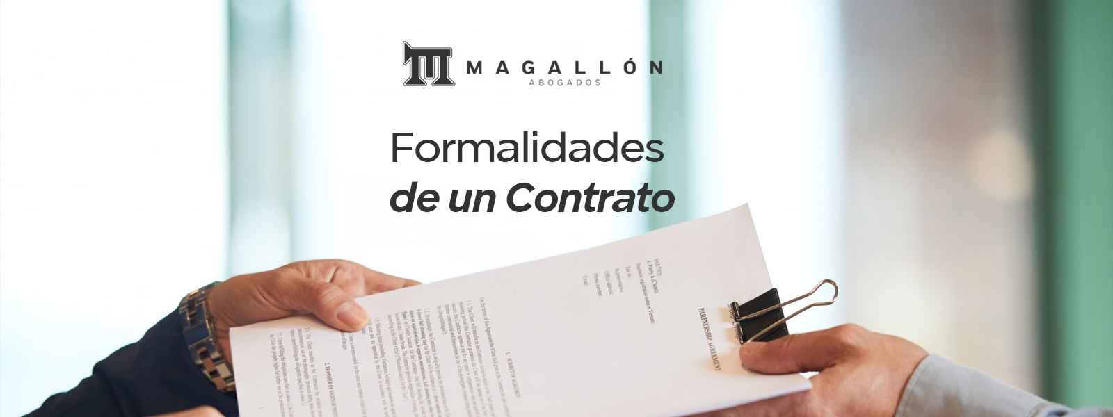 Formalidades de un Contrato
